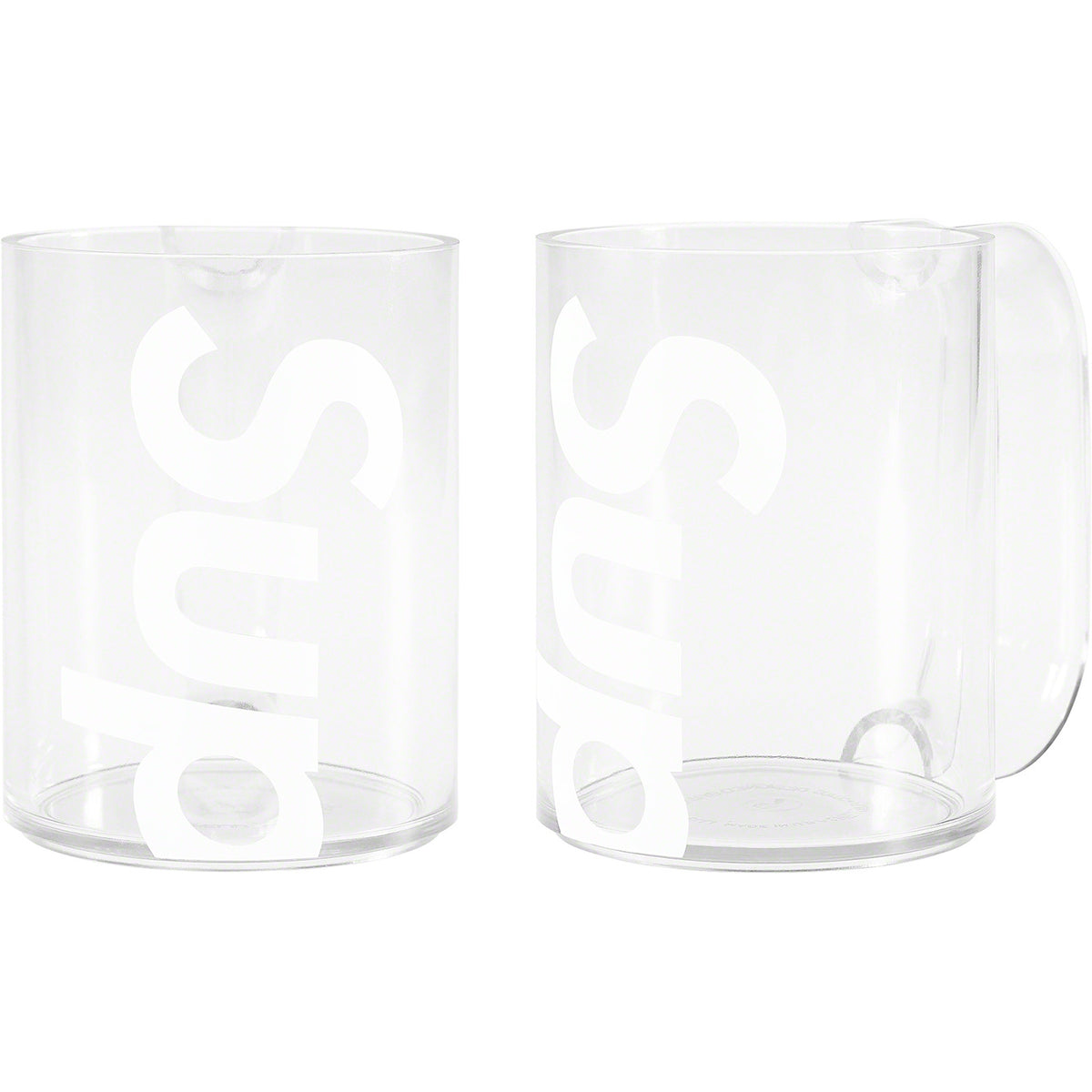 SUPREME HELLER MUGS (SET OF 2) CLEAR – 8pm Canada Store