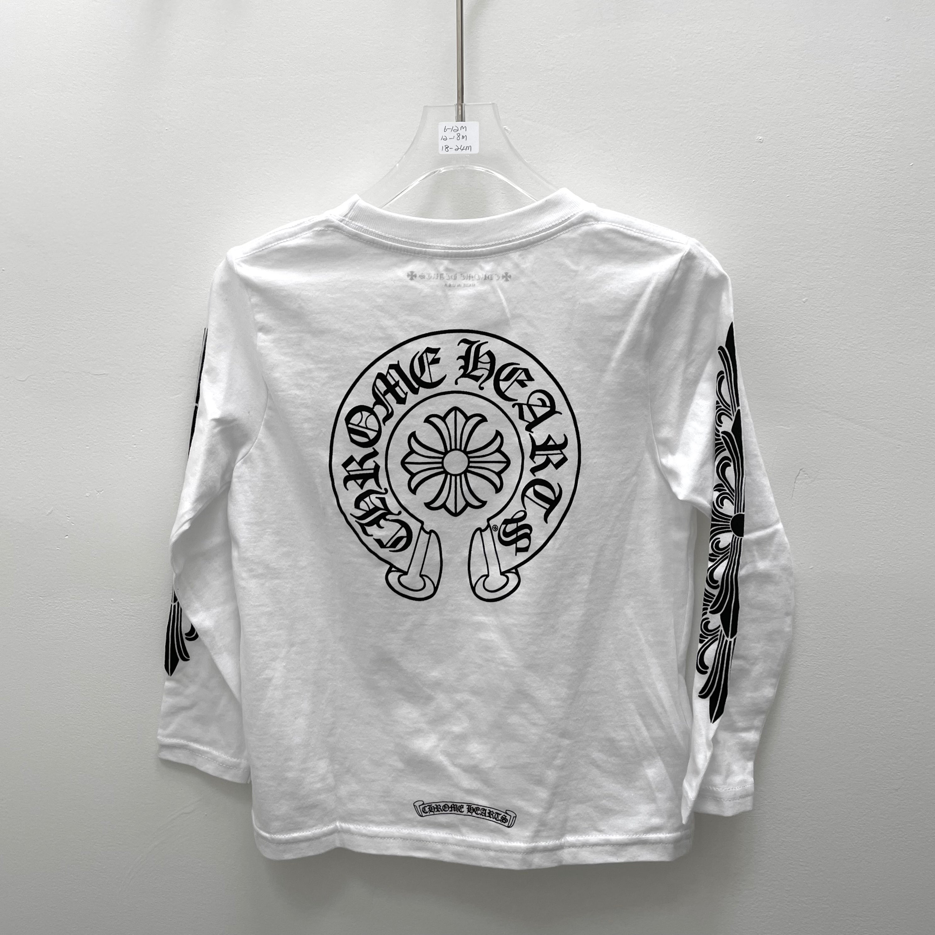 CHROME HEARTS kids ホワイト Tシャツ Chrome Hearts Kids Multicolor Cemetery Cross L/S T-shirt