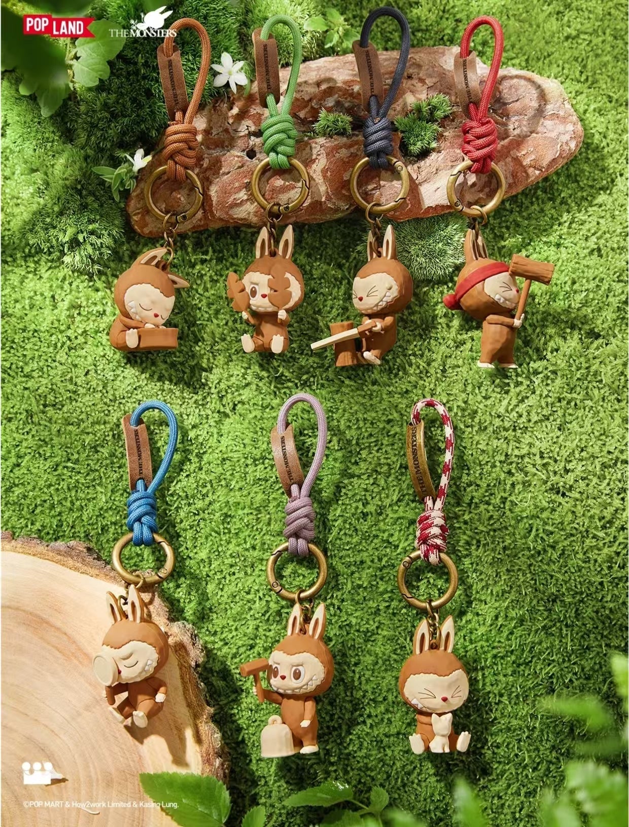 POP MART POPLAND Labubu Timber Workshop Keychain Blind Box