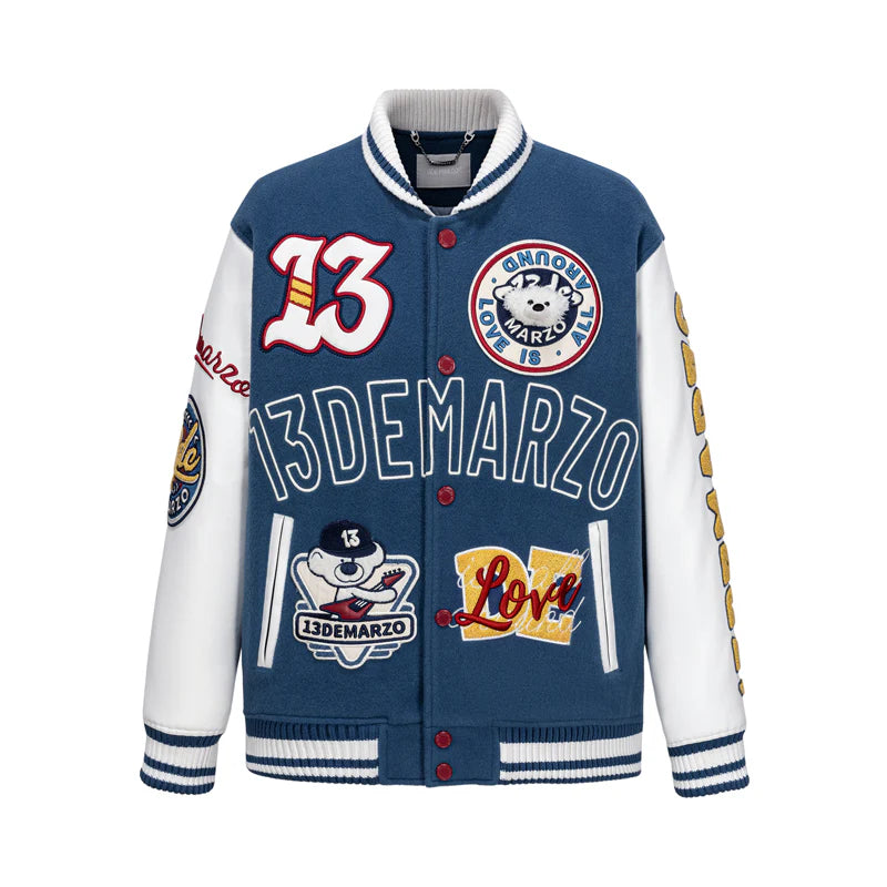 13DE MARZO Doozoo Retro Instruments Baseball Jacket – 8pm