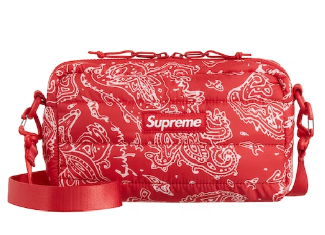 SUPREME PUFFER SIDE BAG RED PAISLEY – 8pm Canada Store SUPREME PUFFER SIDE BAG RED PAISLEY – 8pm Canada Store